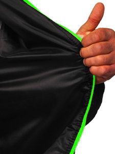 Crna prošivena prijelazna muška jakna Bolf M10006