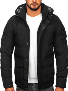 Crna prošivena zimska muška jakna Bolf 99525