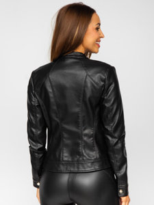 Crna ženska kožna jakna Bolf 11Z8051