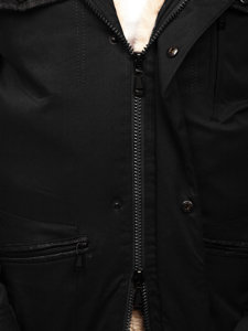 Crna zimska muška parka jakna Bolf 22M116