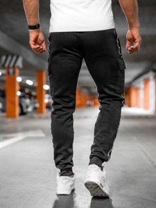 Crne cargo jogger hlače sportske Bolf JX8715A