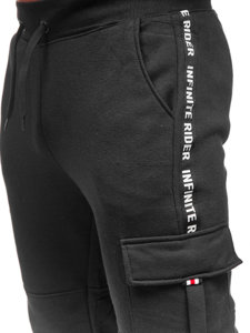 Crne cargo sportske hlače muške Bolf JX9395