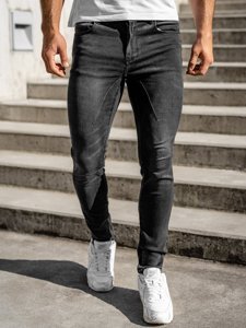 Crne hlače od trapera muške regular fit Bolf T331