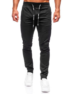 Crne muške hlače od materijala jogger Bolf KA6078
