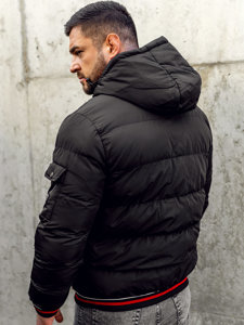 Crno-crvena dvostrana prošivena jakna muška zimska Bolf 7410
