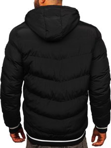 Crno-zlatna dvostrana prošivena muška jakna zimska Bolf 7417