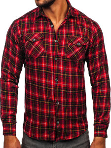 Crvena flanelska muška košulja rugih rukava Bolf 20731-2