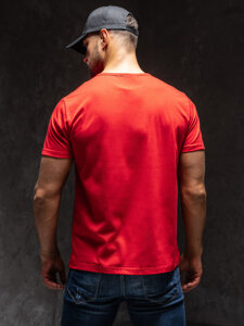 Crvena majica muška s printom Bolf KS2652