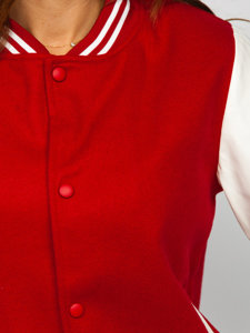 Crvena ženska baseball jakna prijelazna bomber Bolf 16M9069