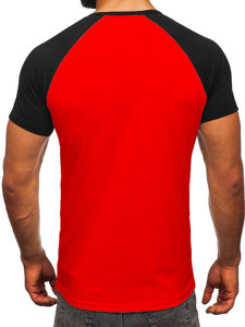 Crveno-crna muška majica Bolf 8T82