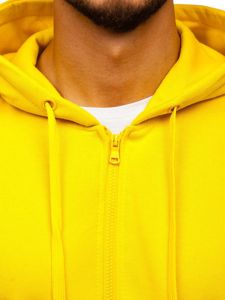 Dukserica muška s printom na zip žuta Bolf 2008