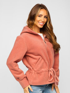 Jakna ženska kratki kaput s kapuljačom ružičasta Bolf 9320