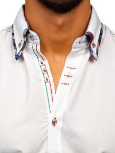 Košulja muška elegantna dugih rukava bijela Bolf 3701