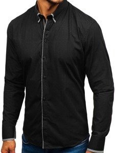 Košulja muška elegantna dugih rukava crna Bolf 2701-1