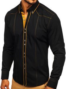 Košulja muška elegantna dugih rukava crna Bolf 4777