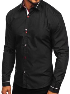 Košulja muška elegantna dugih rukava crna Bolf 5826