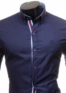 Košulja muška elegantna dugih rukava tamnoplava Bolf 5801