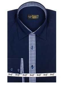 Košulja muška elegantna dugih rukava tamnoplave Bolf 0939