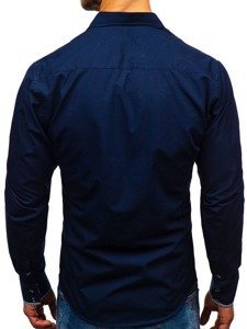 Košulja muška elegantna dugih rukava tamnoplave Bolf 0939