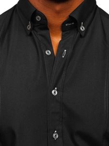 Košulja muška elegantna kratkih rukava crna Bolf 5535