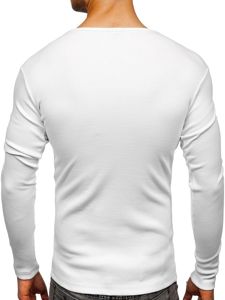 Longsleeve majica muška bez printa bijela Bolf 145362