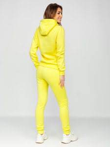 Neon-žuta ženska komplet trenirka s kapuljačom Bolf 0002