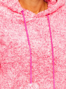 Ružičasta ženska dukserica od flisa s kapuljačom Bolf HH034