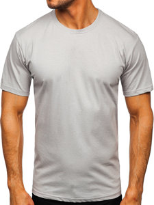 Siva pamučna majica muška bez printa  Bolf 192397