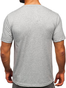 Siva pamučna muška majica s printom Bolf 14740