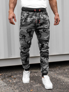 Sportske hlače muške camo-grafitne Bolf KZ15A