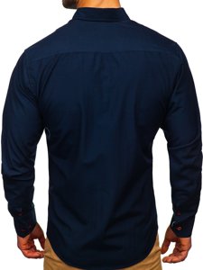 Tamnoplava košulja muška dugih rukava Bolf 20710