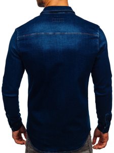 Tamnoplava košulja muška od trapera dugih rukava Bolf R700