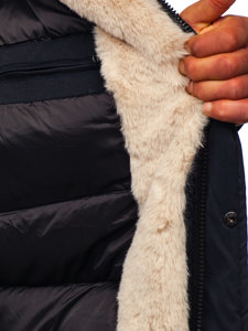 Tamnoplava muška jakna zimska parka Bolf 22M52