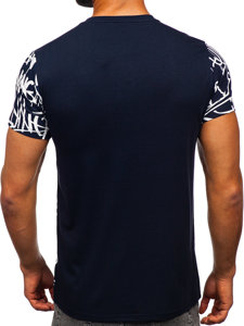 Tamnoplava muška majica s printom Bolf 8T953