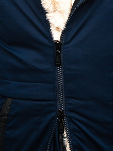 Tamnoplava zimska muška parka jakna Bolf 22M119