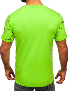 Zelena-neon muška pamučna majica Bolf 14717