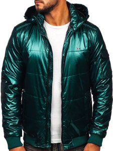 Zelena prošivena sportska prijelazna jakna muška  Bolf 2143