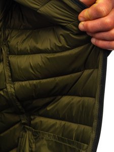 Zielona prošivena prijelazna jakna muška Bolf 13021